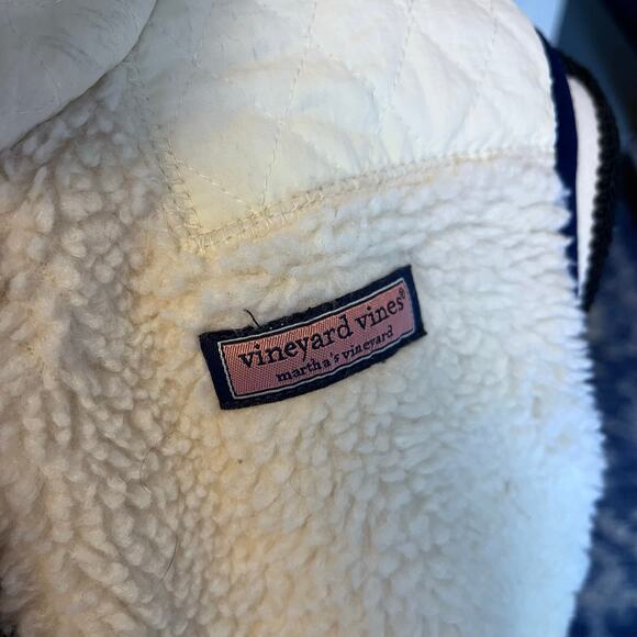 Vineyard Vines Women’s Quilted Sherpa Vest in Ivory Cream Small S Excellent Warm - Picture 5 of 6